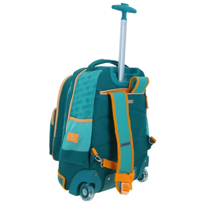 Mochila con Ruedad Grande Turquesa - Princesas Hei - Imagen 5