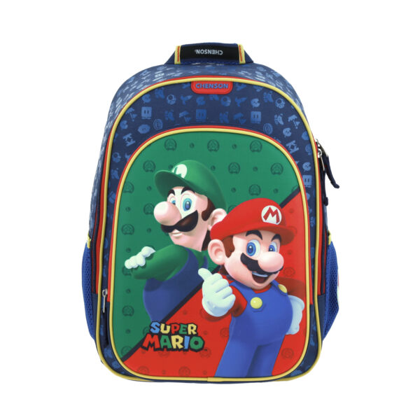 Mochila Grande Azul - Mario Bros Bros