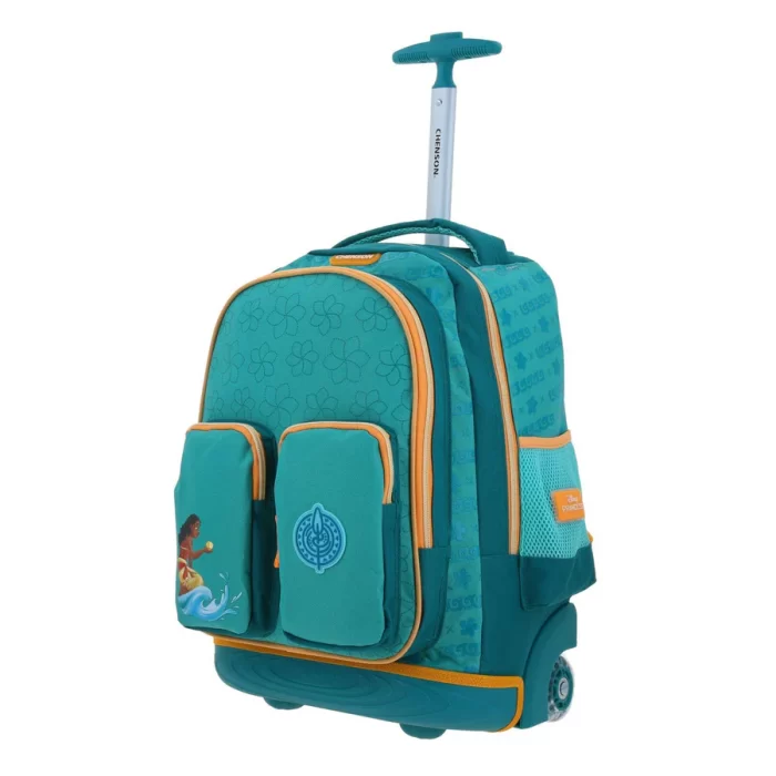 Mochila con Ruedad Grande Turquesa - Princesas Hei - Imagen 3