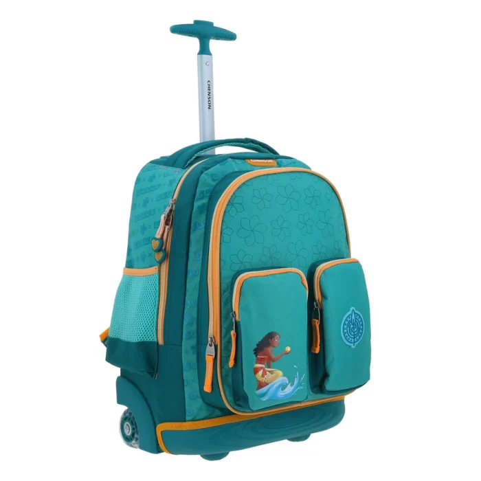 Mochila con Ruedad Grande Turquesa - Princesas Hei - Imagen 2