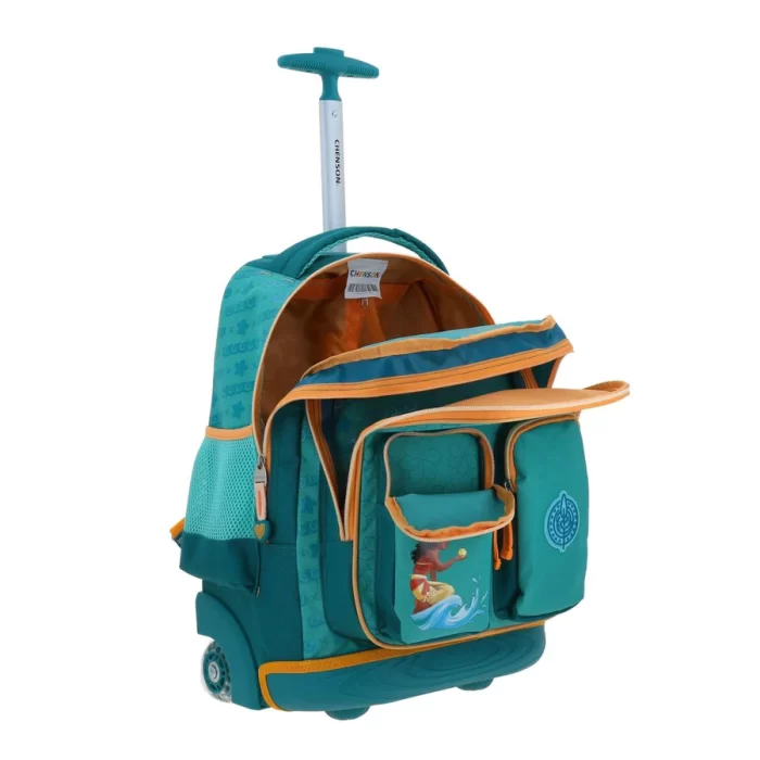 Mochila con Ruedad Grande Turquesa - Princesas Hei - Imagen 4