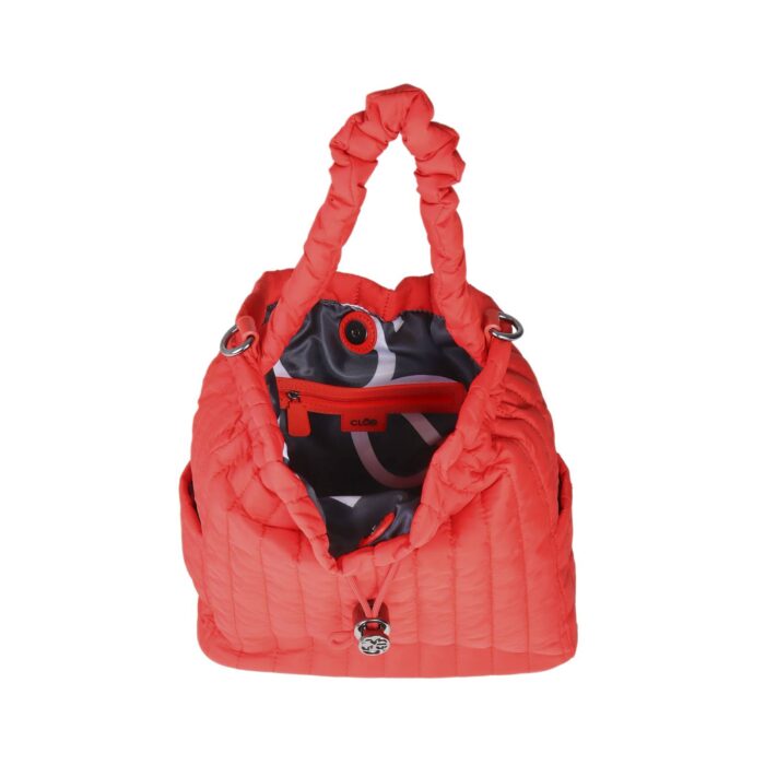 Bolso Cloe V24 102 Rojo - Backpack Mediano - Imagen 6