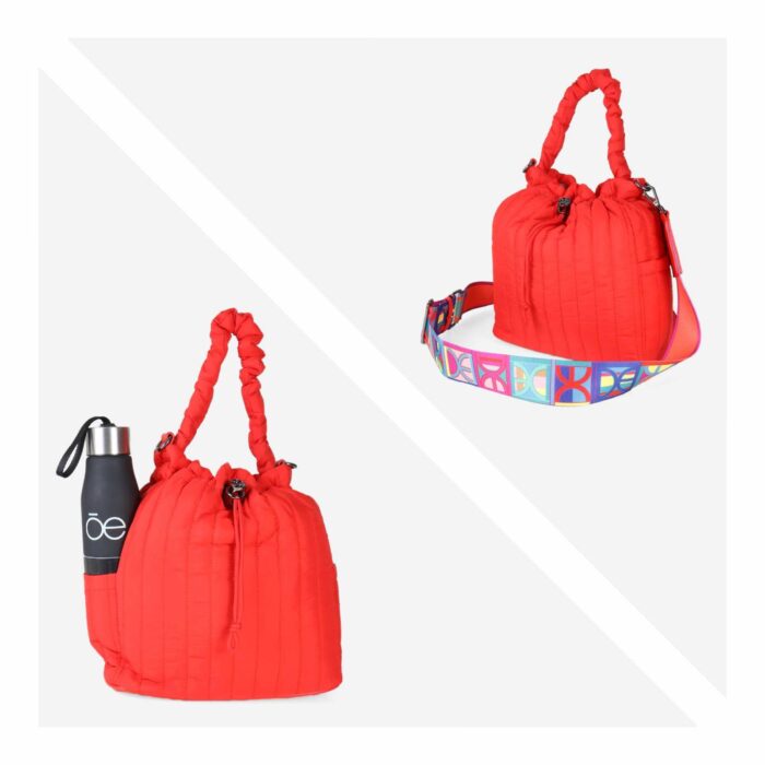 Bolso Cloe V24 102 Rojo - Backpack Mediano - Imagen 3