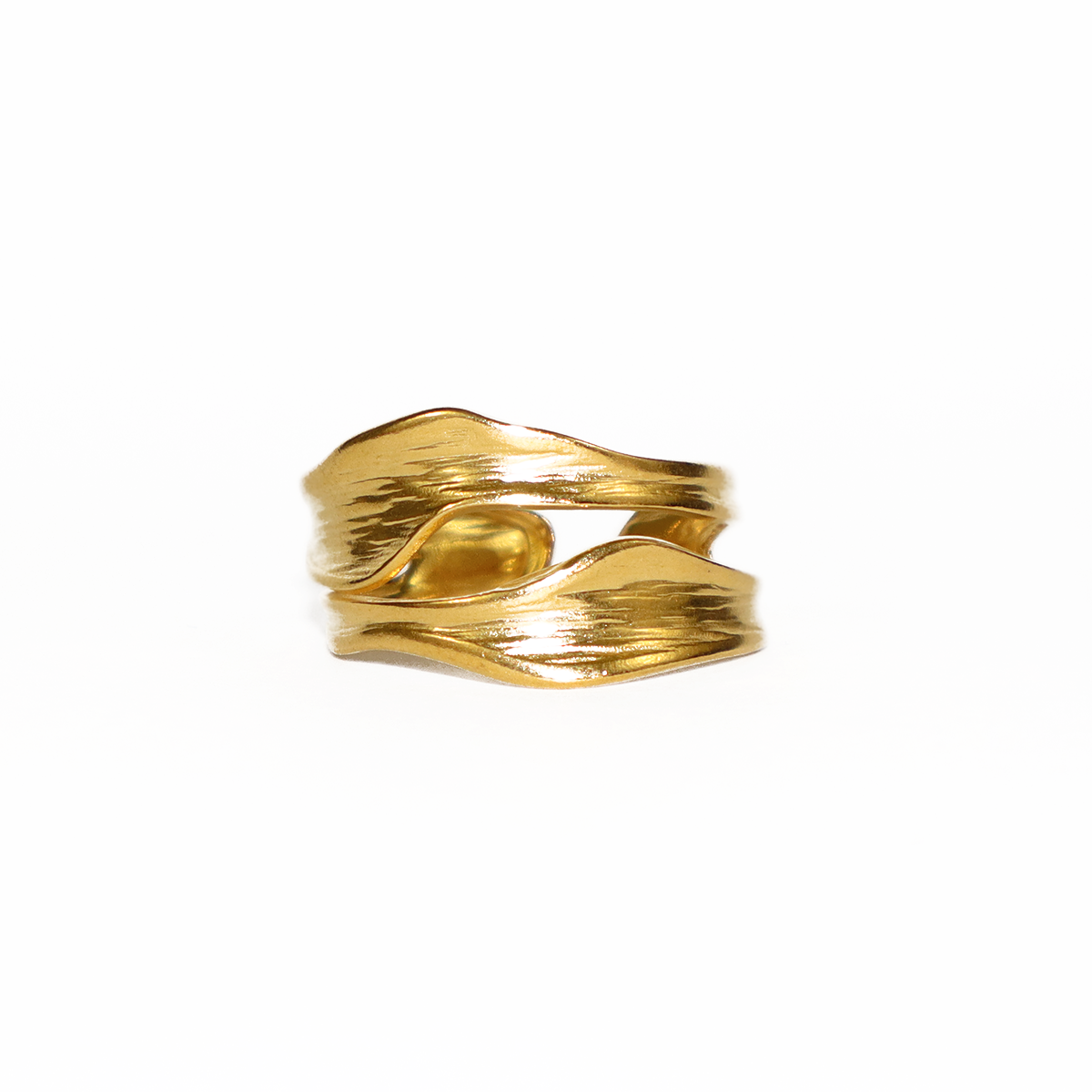 Anillo Rugoso Doble Desigual