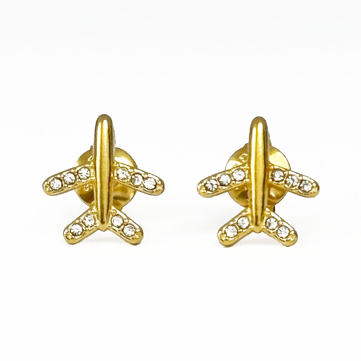 Aretes Avión Mini Zirconia