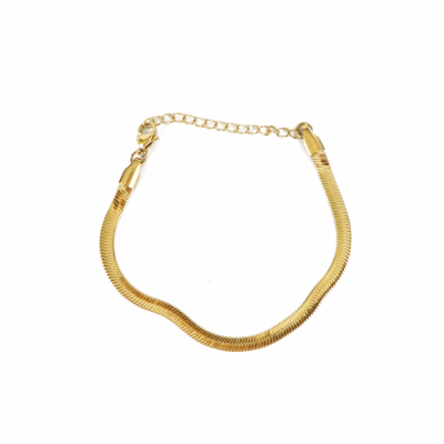 Pulsera Plana Dorado