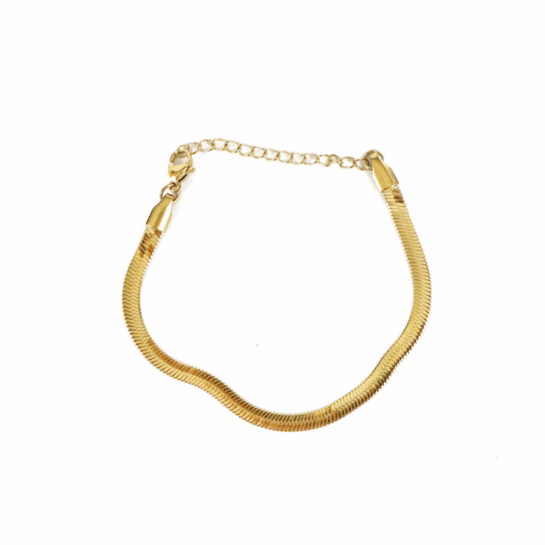 Pulsera Plana Dorado