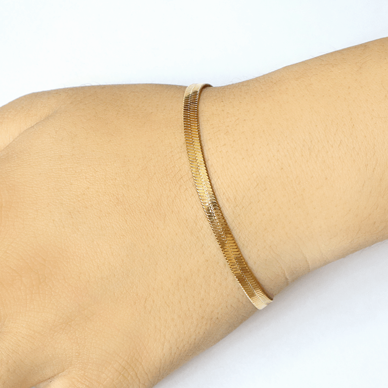 Pulsera Plana Dorado - Imagen 3