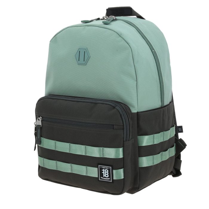 Mochila Verde Grande Escolar 1818 Belt - Imagen 2
