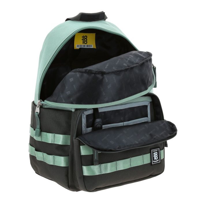Mochila Verde Grande Escolar 1818 Belt - Imagen 7