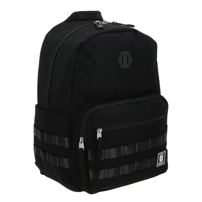 Mochila Negra Escolar 1818 Belt - Imagen 3