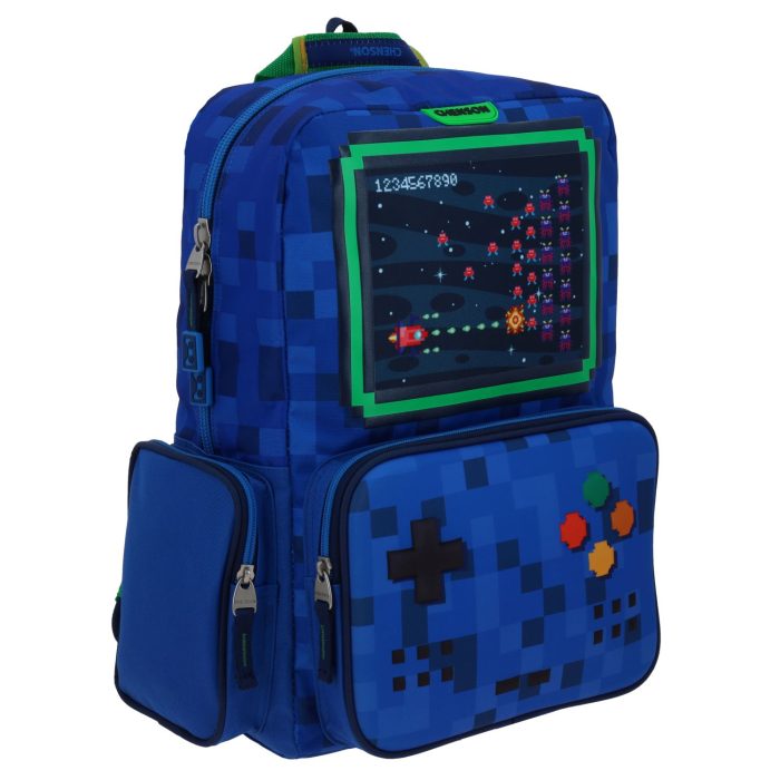 Mochila Escolar Azul con Diseño Gamer Chenson Original Galaga - Imagen 6