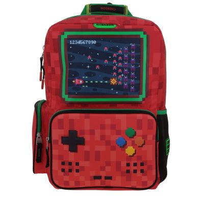 Mochila Escolar Roja con Diseño Gamer Chenson Original Galaga