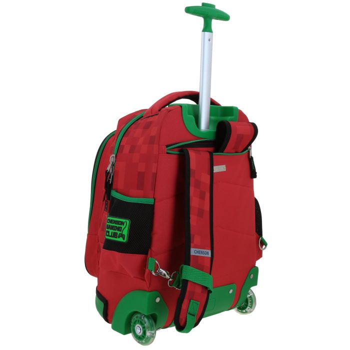 Mochila con Ruedas Roja Escolar Diseño 3D Chenson Original Galaga - Imagen 3