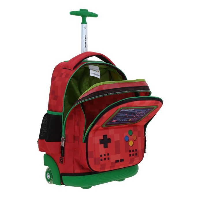 Mochila con Ruedas Roja Escolar Diseño 3D Chenson Original Galaga - Imagen 7