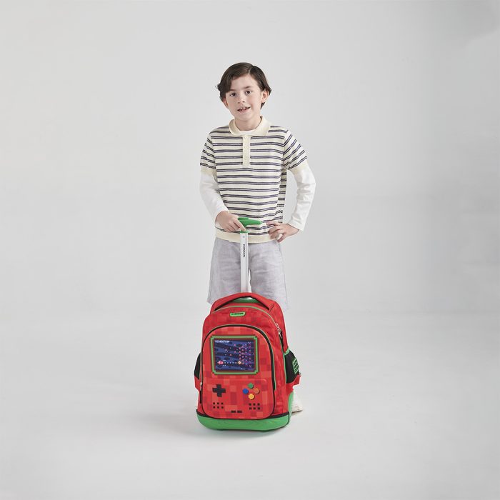 Mochila con Ruedas Roja Escolar Diseño 3D Chenson Original Galaga - Imagen 8