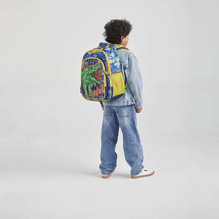 Mochila Azul Escolar Diseño 3D de Dinosaurio Chenson Original Korav - Imagen 8