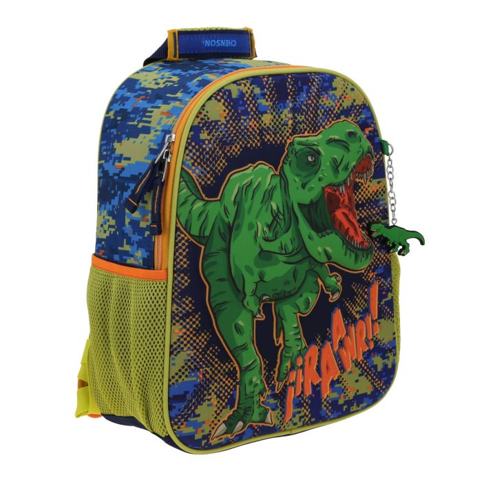 Mochila Azul Escolar Diseño 3D de Dinosaurio Chenson Original Korav - Imagen 6