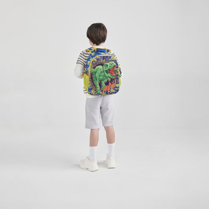 Mochila Azul Escolar Diseño 3D de Dinosaurio Chenson Original Korav - Imagen 8