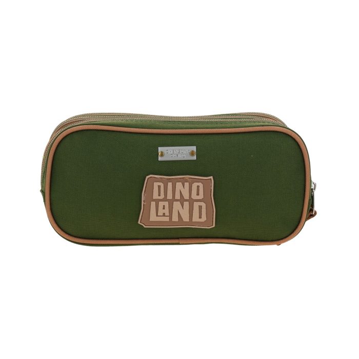 Lapicera Escolar Verde Militar con Dinosaurio Chenson Original Sagaz - Imagen 4