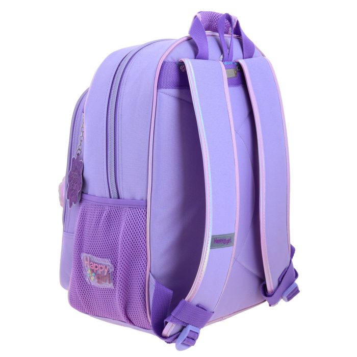 Mochila Lila Brillante Diseño con Flor Happy Girl Flof - Imagen 6