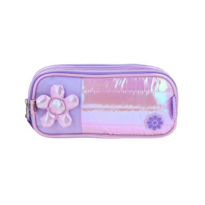Lapicera Lila Brillante Con Flor Happy Girl Happy Girl Flof