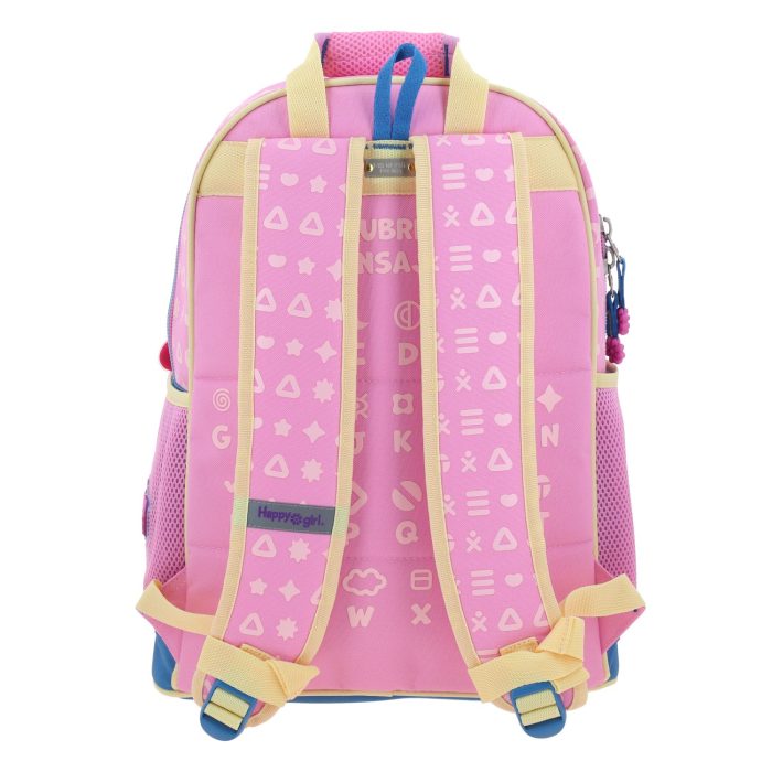 Mochila Rosa Con Bordado Happy Girl Gipsy - Imagen 7