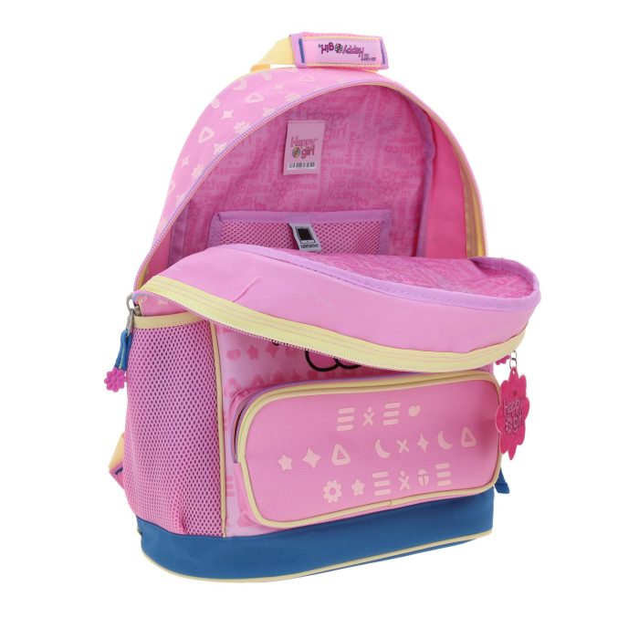 Mochila Rosa Con Bordado Happy Girl Gipsy - Imagen 3
