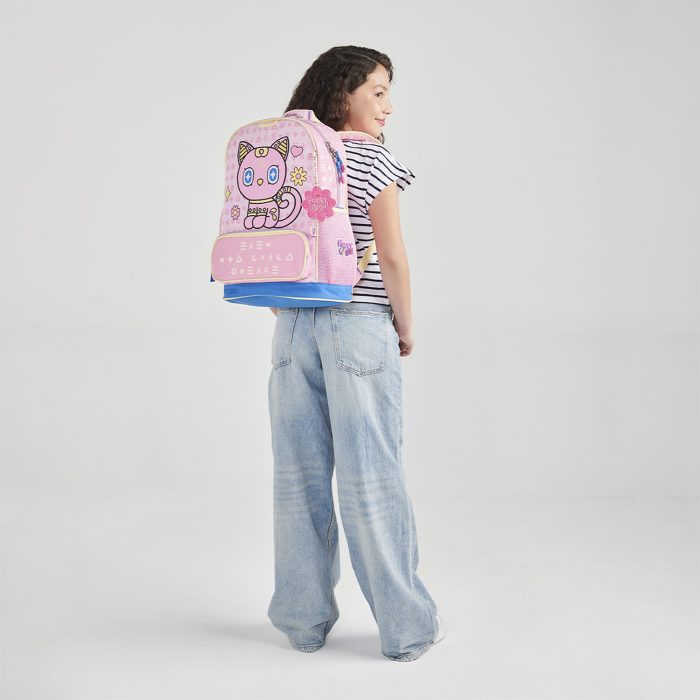 Mochila Rosa Con Bordado Happy Girl Gipsy - Imagen 8