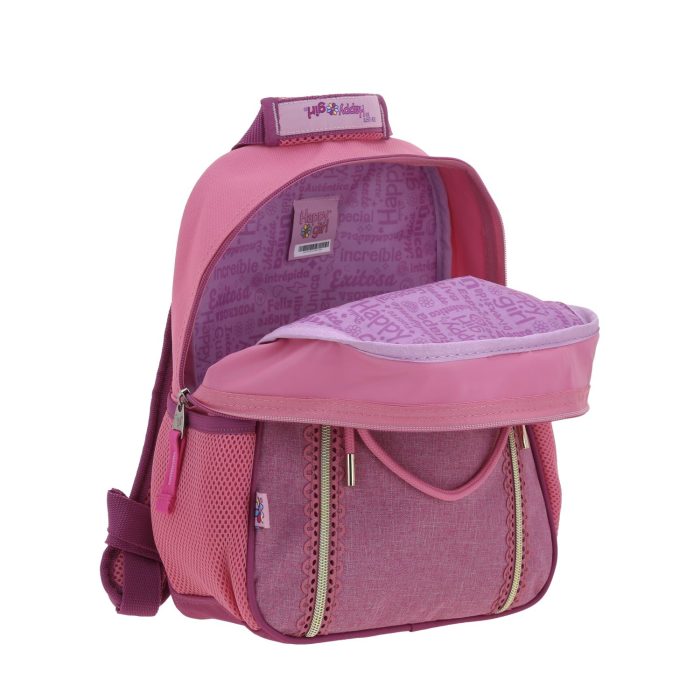 Mochila Rosa Escolar Happy Girl Tarlait - Imagen 7