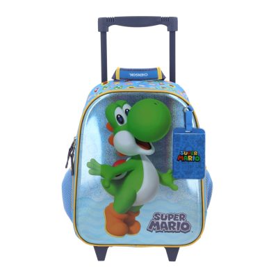 Mochila Azul con Ruedas Mario Bros Chenson Param MB70526-9