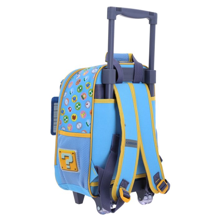 Mochila Azul con Ruedas Mario Bros Chenson Param MB70526-9 - Imagen 3