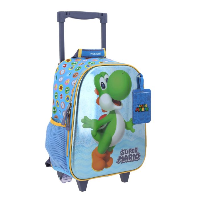 Mochila Azul con Ruedas Mario Bros Chenson Param MB70526-9 - Imagen 6