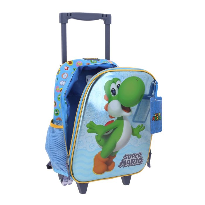 Mochila Azul con Ruedas Mario Bros Chenson Param MB70526-9 - Imagen 7