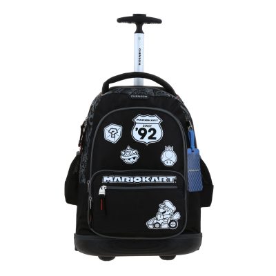 Mochila Negra con Ruedas Mario Bros Chenson Racer