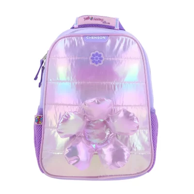 Mochila Lila con Flor 3D Brillante Happy Girl Flof