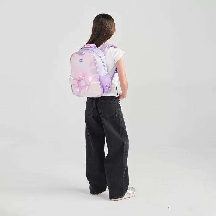 Mochila Lila con Flor 3D Brillante Happy Girl Flof - Imagen 8