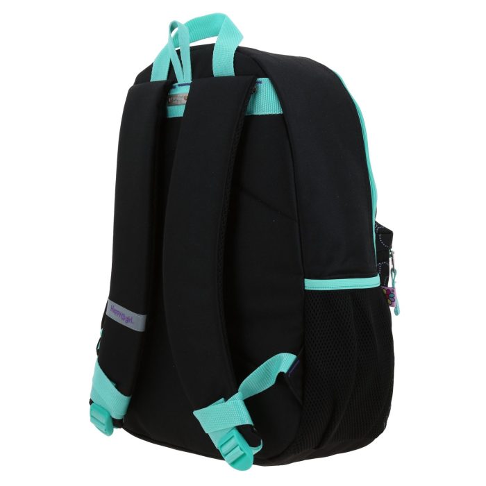 Mochila Negra Bordes en Turquesa Happy Girl Cienta - Imagen 5