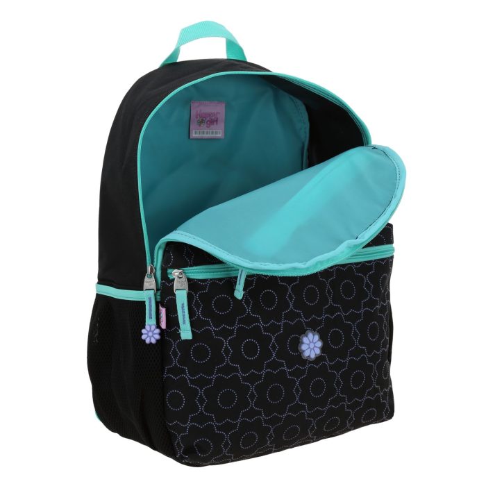 Mochila Negra Bordes en Turquesa Happy Girl Cienta - Imagen 7